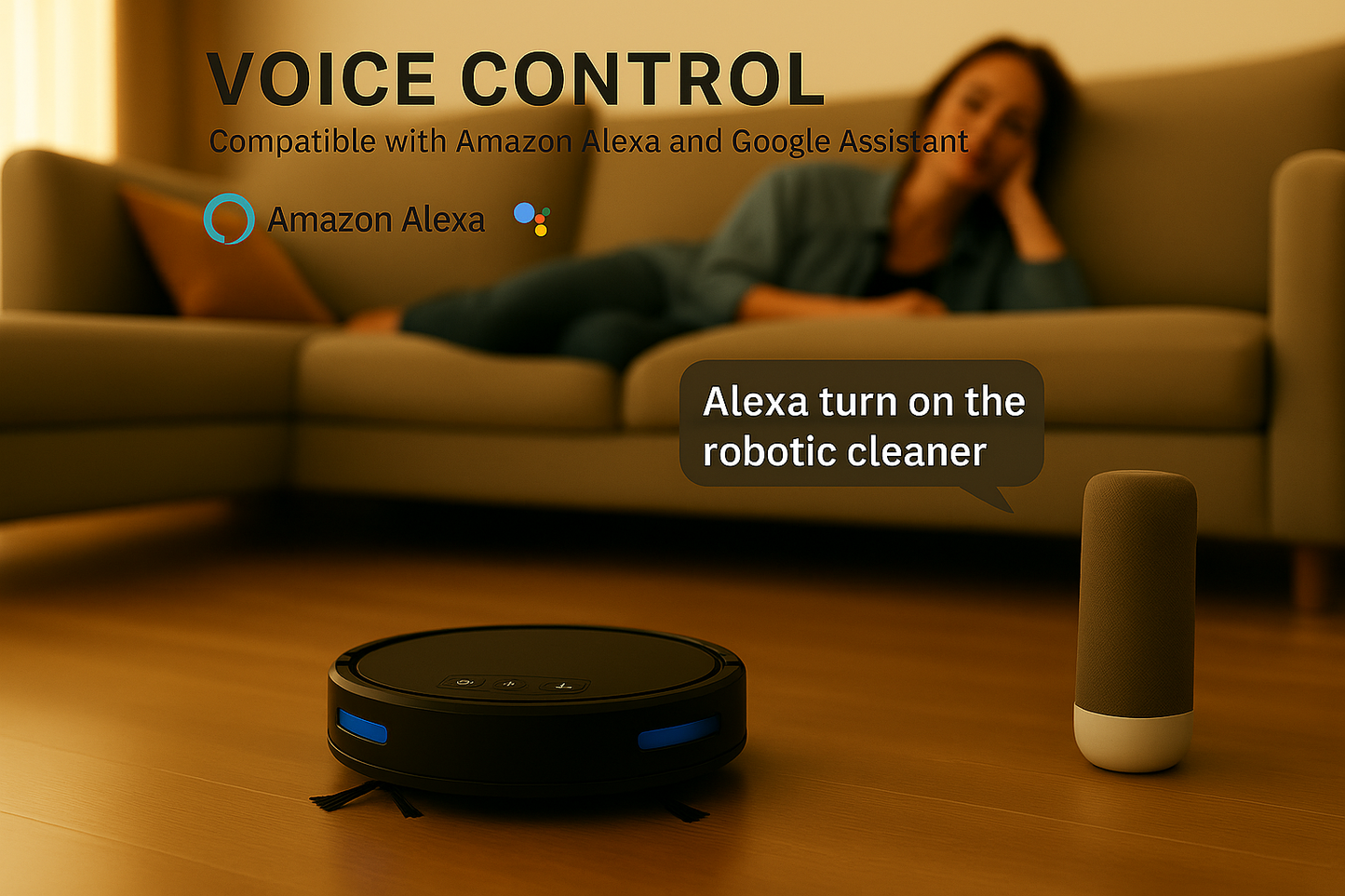 Voice control with smaller vacuum
