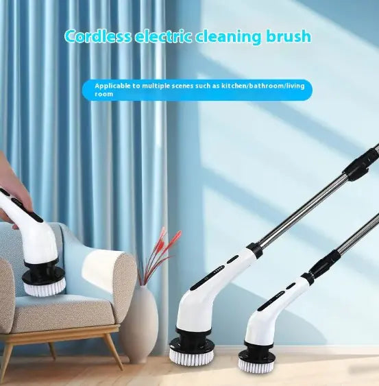 Future Nest Living – Extendable Rechargeable Scrubbing Brush (Waterproof, Deep Cleaning)