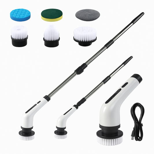 Future Nest Living – Extendable Rechargeable Scrubbing Brush (Waterproof, Deep Cleaning)