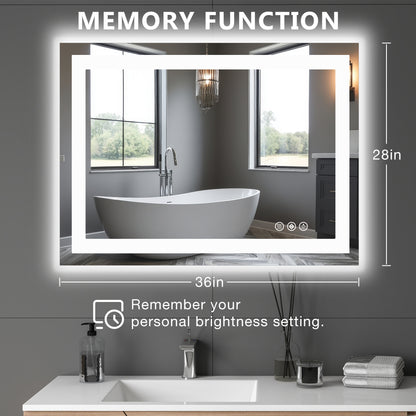 Future Nest Living – Luxury Smart LED Bathroom Mirror (Anti-Fog, Adjustable Brightness)