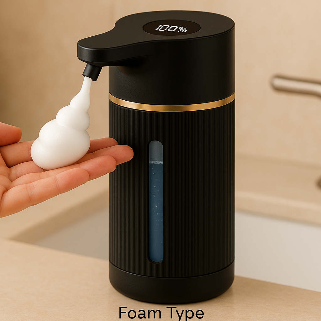Black soap dispenser foam type with 100% display