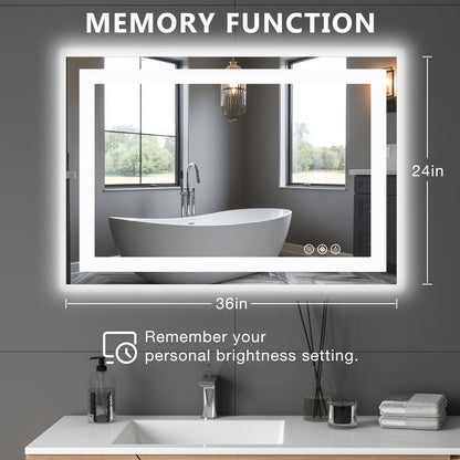 Future Nest Living – Luxury Smart LED Bathroom Mirror (Anti-Fog, Adjustable Brightness)