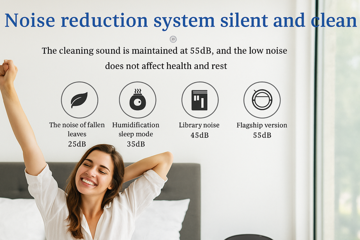Ultra-realistic noise reduction system in modern bedroom