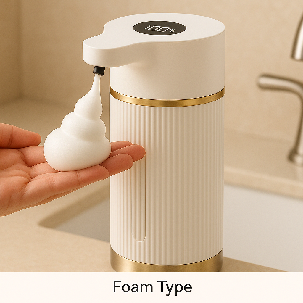 White soap dispenser foam type with 100% display